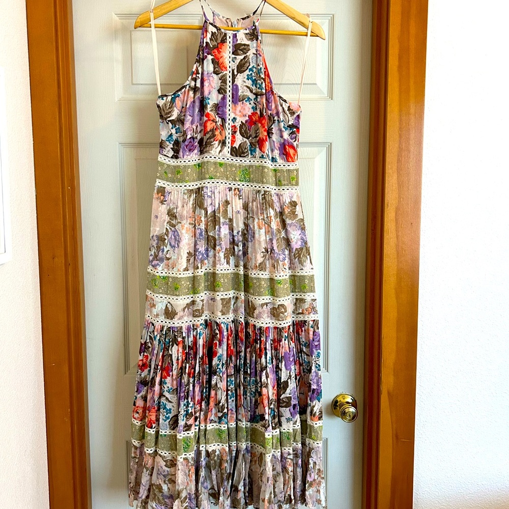 Rebecca Taylor Floral Dress in Cotton & Silk